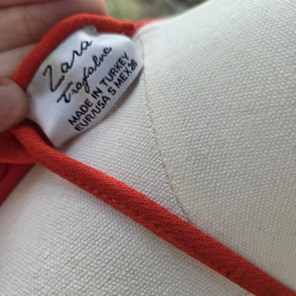 Zara Trufalac Burnt Orange Halter Neck Dress Size Small - Picture 3 of 3